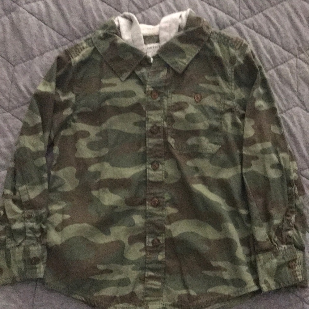 Camo Hooded Shirt